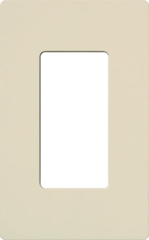 Lutron NT-R3-FB-LA Nova T Screwless 1 Gang Wallplate Decora Opening, Fins Broken, in Light Almond, Matte Finish