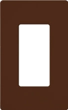 Lutron NT-R3-FB-SI Nova T Screwless 1 Gang Wallplate Decora Opening, Fins Broken, in Sienna, Matte Finish