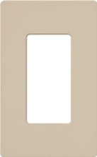 Lutron NT-R3-FB-TP Nova T Screwless 1 Gang Wallplate Decora Opening, Fins Broken, in Taupe, Matte Finish