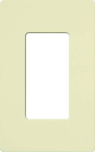 Lutron NT-R3-NFB-AL Nova T Screwless 1 Gang Wallplate Decora Opening, No Fins Broken, in Almond, Matte Finish