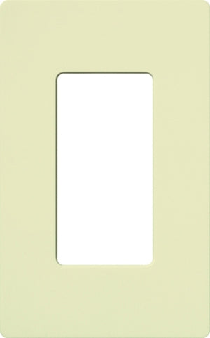 Lutron NT-R3-NFB-AL Nova T Screwless 1 Gang Wallplate Decora Opening, No Fins Broken, in Almond, Matte Finish