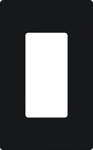 Lutron NT-R3-NFB-BL Nova T Screwless 1 Gang Wallplate Decora Opening, No Fins Broken, in Black, Matte Finish