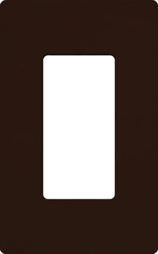 Lutron NT-R3-NFB-BR Nova T Screwless 1 Gang Wallplate Decora Opening, No Fins Broken, in Brown, Matte Finish