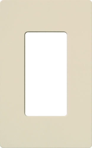Lutron NT-R3-NFB-LA Nova T Screwless 1 Gang Wallplate Decora Opening, No Fins Broken, in Light Almond, Matte Finish