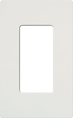 Lutron NT-R3-NFB-WH Nova T Screwless 1 Gang Wallplate Decora Opening, No Fins Broken, in White, Matte Finish