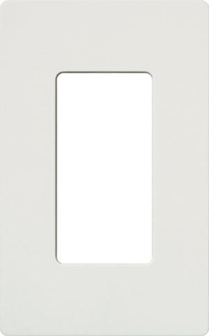 Lutron NT-R3-NFB-WH Nova T Screwless 1 Gang Wallplate Decora Opening, No Fins Broken, in White, Matte Finish