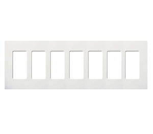 Lutron NT-R3R3R3R3R3R3R3-FB-BRA Nova T Screwless 7 Gang Wallplate Decora Opening, Fins Broken, in Brass Anodized, Aluminum Finish