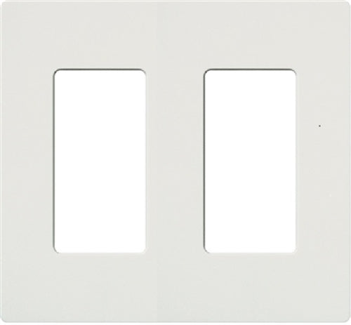 Lutron NT-R3B3-FB-WH Nova T Screwless 2 Gang Wallplate, Fins Broken, in White, Matte Finish