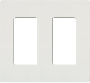 Lutron NT-R3R3-FB-BLA Nova T Screwless 2 Gang Wallplate Decora Opening, Fins Broken, in Black Anodized, Aluminum Finish