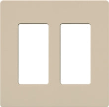 Lutron NT-R3R3-NFB-TP Nova T Screwless 2 Gang Wallplate Decora Opening, No Fins Broken, in Taupe, Matte Finish