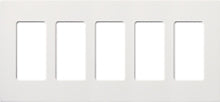Lutron NT-R3R3R3R3R3-FB-BC Nova T Screwless 5 Gang Wallplate Decora Opening, Fins Broken, in Bright Chrome, Metal Finish