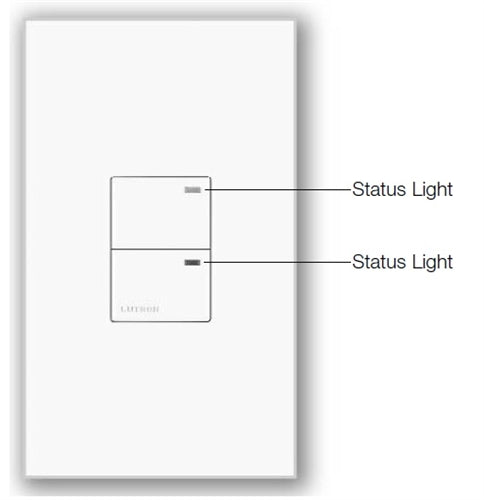 Lutron NTGRX-2B-SL-BE Grafik Eye Architectural 2-Button Wallstation in Beige