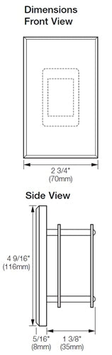 Lutron NTGRX-2B-SL-BR Grafik Eye Architectural 2-Button Wallstation in Brown