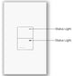 Lutron NTGRX-2B-SL-GR Grafik Eye Architectural 2-Button Wallstation in Gray