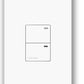 Lutron NTGRX-2B-SL-WH Grafik Eye Architectural 2-Button Wallstation in White