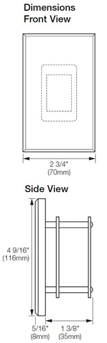 Lutron NTGRX-4M-BR Grafik Eye Architectural 4-Button Master Control Wallstation in Brown
