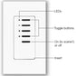 Lutron NTGRX-4M-WH Grafik Eye Architectural 4-Button Master Control Wallstation in White
