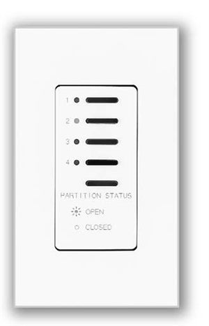 Lutron NTGRX-4PS-IV Grafik Eye Architectural 4-Partition Status Wallstation in Ivory