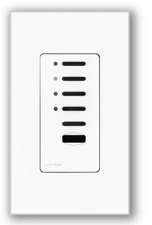 Lutron NTGRX-4S-IR-BL Grafik Eye Architectural 4-Scene with Off and IR Receiver Wallstation in Black