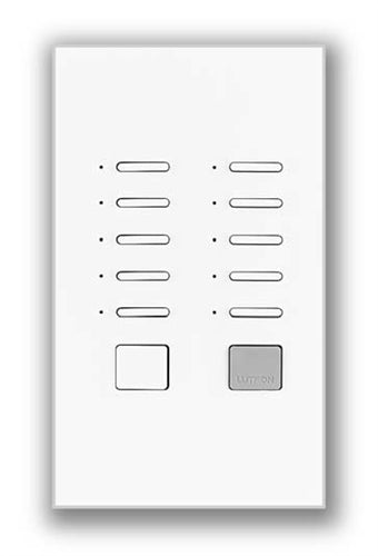 Lutron NTGRX-KP10-BL Grafik Eye 10-Slim Button Wallstation in Black