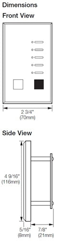 Lutron NTGRX-KP10-IV Grafik Eye 10-Slim Button Wallstation in Ivory