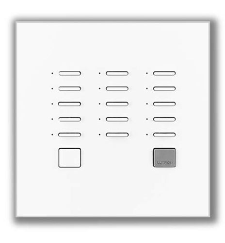 Lutron NTGRX-KP15-BR Grafik Eye 15-Slim Button Wallstation in Brown
