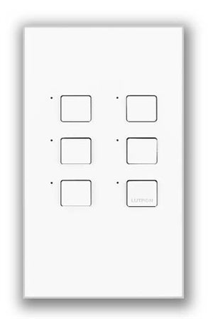 Lutron NTGRX-LB6-BR Grafik Eye 6-Large Button Wallstation in Brown