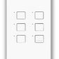 Lutron NTGRX-LB6-IV Grafik Eye 6-Large Button Wallstation in Ivory