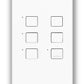 Lutron NTGRX-LB6-RL-GR Grafik Eye 4-Large Button with Raise/Lower Wallstation in Gray