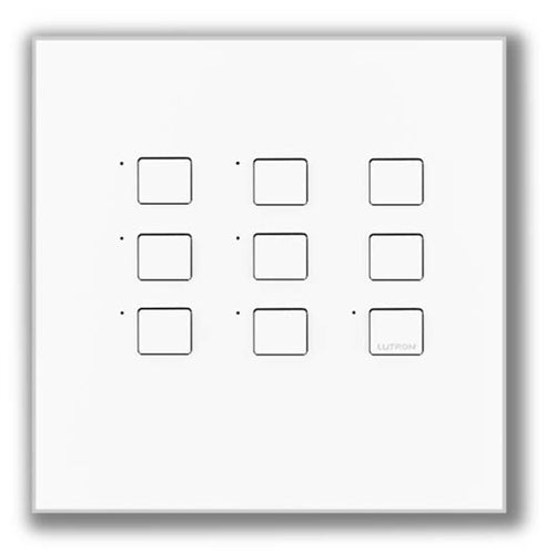 Lutron NTGRX-LB9-RL-BR Grafik Eye 6-Large Button with Off and Raise/Lower Wallstation in Brown