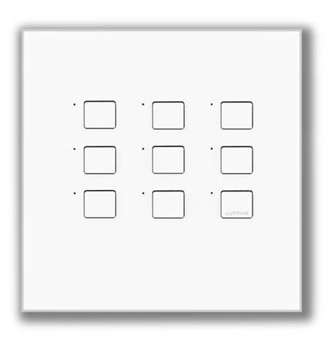 Lutron NTGRX-LB9-WH Grafik Eye 9-Large Button Wallstation in White