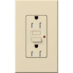 Lutron NTR-15-GFTR-BE Nova T Duplex Tamper Resistant GFCI Receptacles 15A 125V in Beige, Matte Finish (Replaced by NTR-15-GFST-BE)
