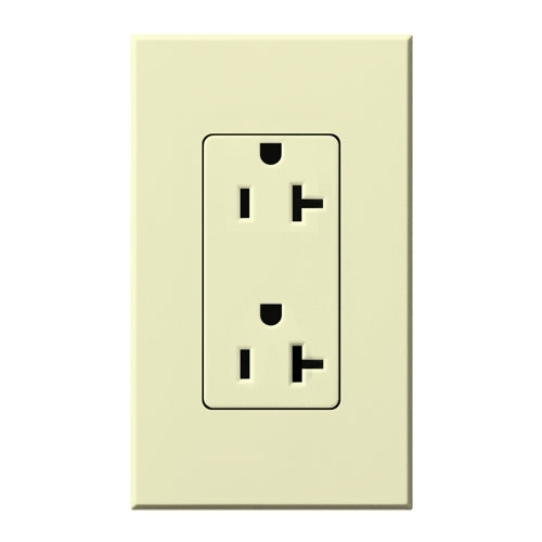 Lutron NTR-20-AL Nova T Receptacles 20A 125V in Almond, Matte Finish