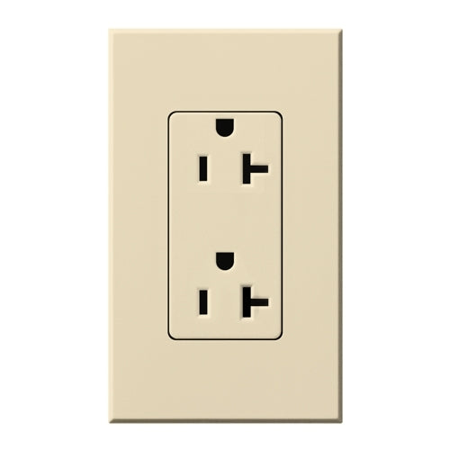 Lutron NTR-20-BE Nova T Receptacles 20A 125V in Beige, Matte Finish
