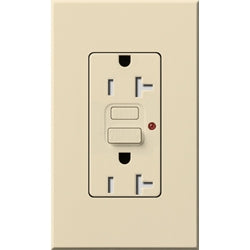 Lutron NTR-20-GFTR-BE Nova T Duplex Tamper Resistant GFCI Receptacles 20A 125V in Beige, Matte Finish (Replaced by NTR-20-GFST-BE)