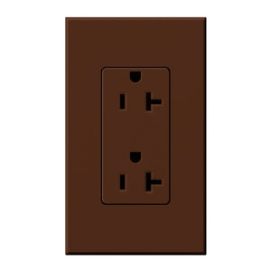 Lutron NTR-20-SI Nova T Receptacles 20A 125V in Sienna, Matte Finish