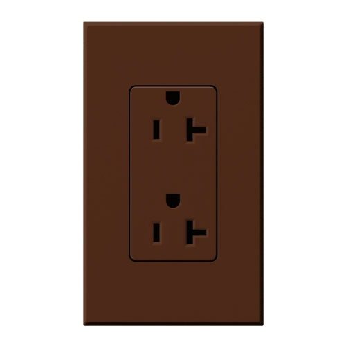 Lutron NTR-20-TR-SI Nova T Tamper Resistant Receptacles 20A 125V in Sienna, Matte Finish