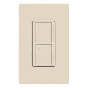 Lutron PD-5S-DV-LA 5A 2-button RF Switch, 5A Lighting/ 3A Fan (1/10 HP Motor, 120 V only), Light Almond