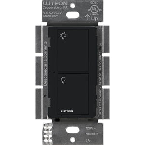 Lutron PD-6ANS-BL Caseta Wireless 720W Incadescent/ Halogen/ ELV, 720VA MLV, 6A LED/ Fluorescent, Neutral-Wire Switch, Black