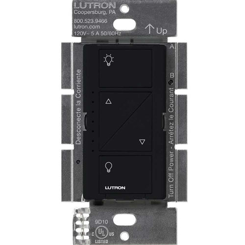 Lutron PD-6WCL-BL Caseta Wireless 600W Incandescent, 150W CFL or LED Single Pole / Multi Location Dimmer in Black