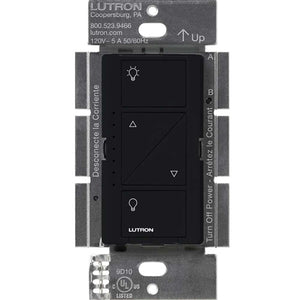 Lutron PD-6WCL-BL Caseta Wireless 600W Incandescent, 150W CFL or LED Single Pole / Multi Location Dimmer in Black