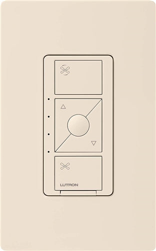 Lutron PD-FSQN-LA Caseta Wireless 1.5 A Single Fan Speed Control, Neutral Connection Required in Light Almond
