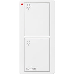 Lutron PJ2-2B-GWH-L01 Pico Wireless Control with indicator LED, 434 Mhz, 2-Button with Icon Engraving in White