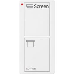 Lutron PJ2-2B-GWH-S08 Pico Wireless Control with indicator LED, 434 Mhz, 2-Button with Screen Icon Engraving in White
