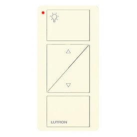 Lutron PJ2-2BRL-GLA-L01 Pico Wireless Control with indicator LED, 434 Mhz, 2-Button with Raise/Lower and Icon Engraving in Light Almond