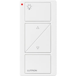 Lutron PJ2-2BRL-GWG-L01 Pico Wireless Control with indicator LED, 434 Mhz, 2-Button with Raise/Lower and Icon Engraving in White and Gray