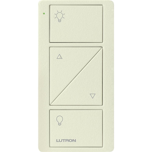 Lutron PJ2-2BRL-TBI-S01 Pico Wireless Control with indicator LED, 434 Mhz, 2-Button with Raise/Lower and Shade Icon Engraving in Biscuit, Satin Color