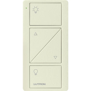 Lutron PJ2-2BRL-TBI-S01 Pico Wireless Control with indicator LED, 434 Mhz, 2-Button with Raise/Lower and Shade Icon Engraving in Biscuit, Satin Color