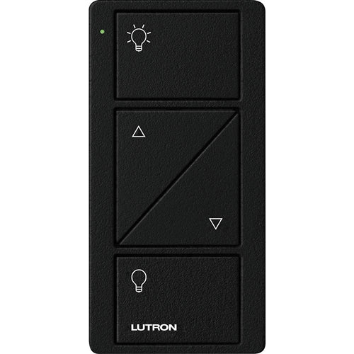 Lutron PJ2-2BRL-TMN-S01 Pico Wireless Control with indicator LED, 434 Mhz, 2-Button with Raise/Lower and Shade Icon Engraving in Black, Satin Color