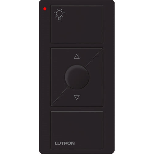 Lutron PJ2-3BRL-GBL-L01 Pico Wireless Control with indicator LED, 434 Mhz, 3-Button with Raise/Lower and Icon Engraving in Black